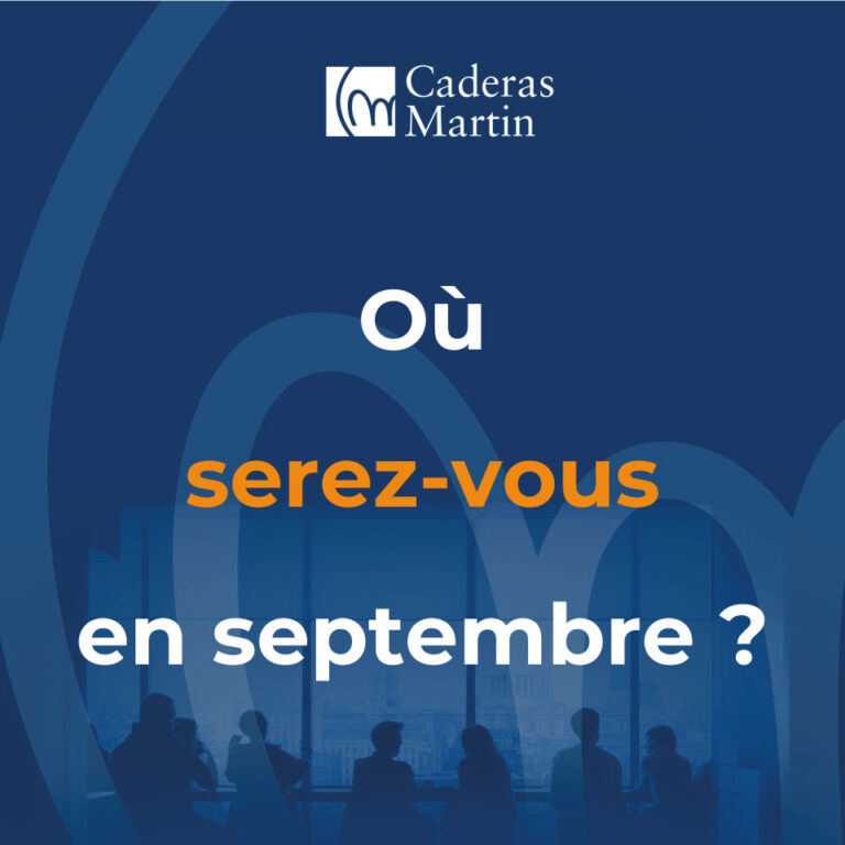 Où serez-vous en septembre ? Caderas Martin