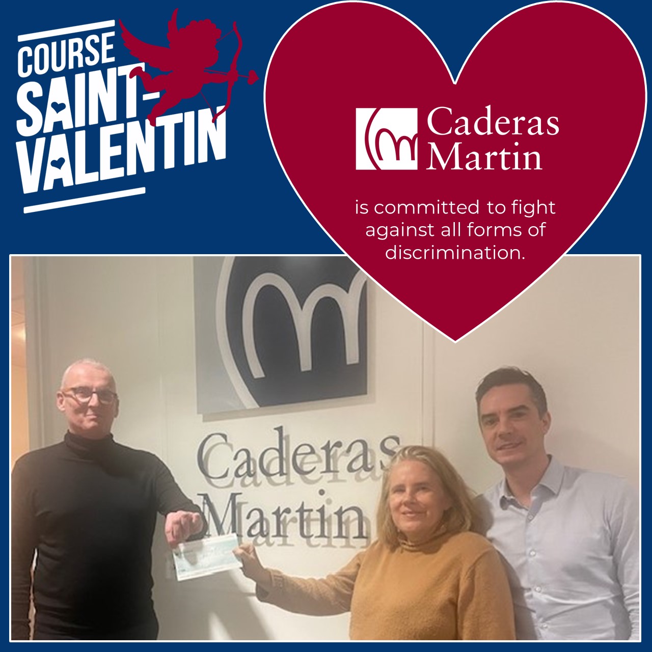 Caderas Martin supports the Valentine's Day race
