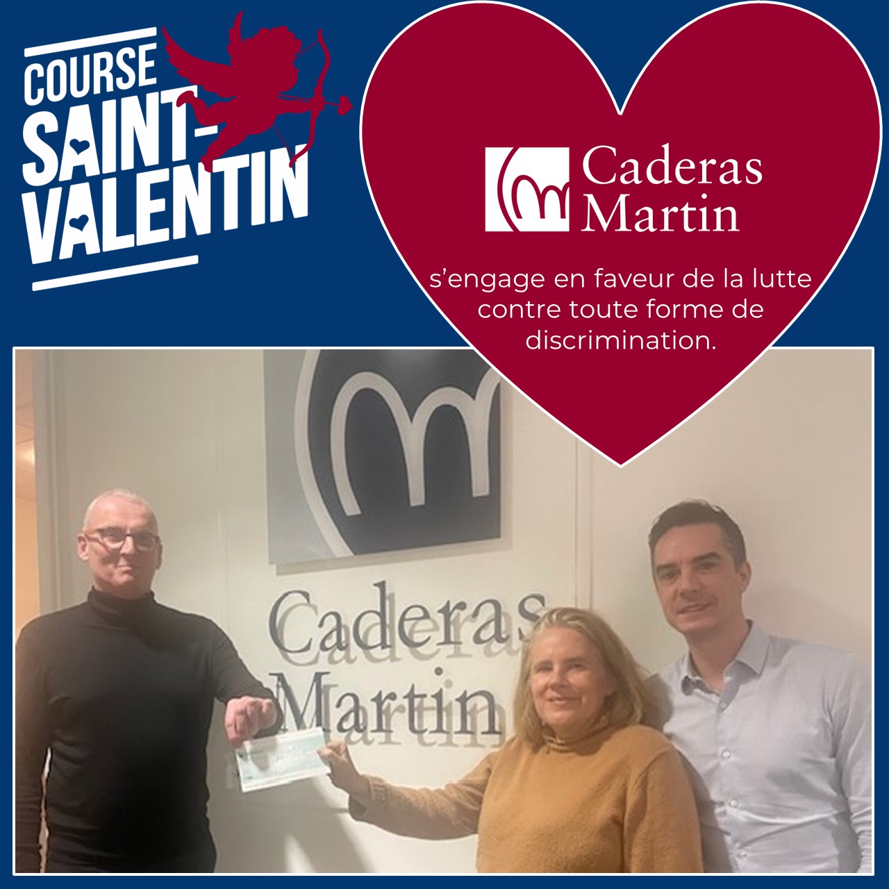 Caderas Martin soutient la course de la Saint-Valentin