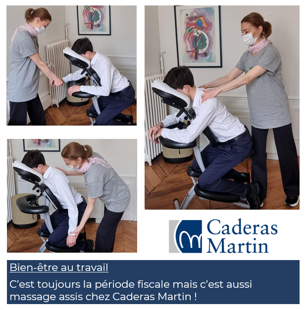Bien-être au travail – les collaborateurs de Caderas Martin testent le massage assis
